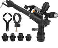 Rocking Arm Sprinkler, 1.5in to 1in DN25 Female Thread Adjustable 360 Degree Rotating Rocking Arm Impact Mini Sprinkler with Nozzle Set