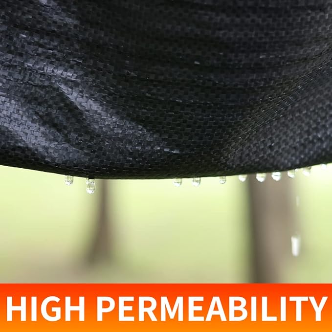 LIUJIAYI 2.4oz-6FTx450FT Weed Barrier Landscape Fabric - Durable Weed Block Gardening Ground Cover Mat, Woven Geotextile Fabric for Underlayment, Commercial Driveway Stabilization, Weed Control Cloth