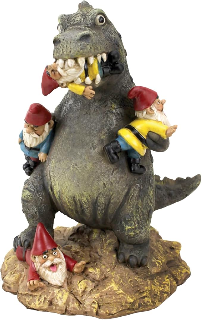 BigMouth Inc Godzilla Garden Gnome Statue, Outdoor Lawn & Yard Monster Figurine Sculpture Decorations, Funny Housewarming Gag Gift