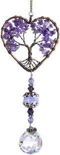 H&D HYALINE & DORA Sun Catcher Crystal Tree of Life Rainbow Maker Drops Hang for Window, Home Decor, Car Charms