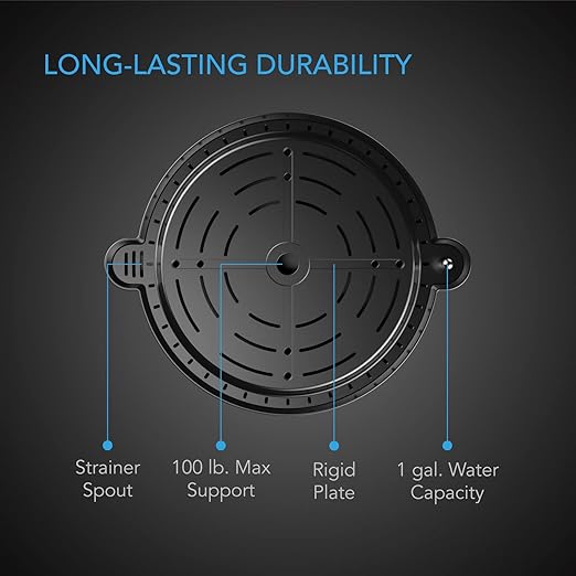 AC Infinity Self-Watering Fabric Pot Base, 4-Pack Auto-Irrigation Water Delivery System with Reservoir Meter, Elevated Plant Saucers for Use in Indoor Grow Tents, Greenhouses, and Outdoor Gardens
