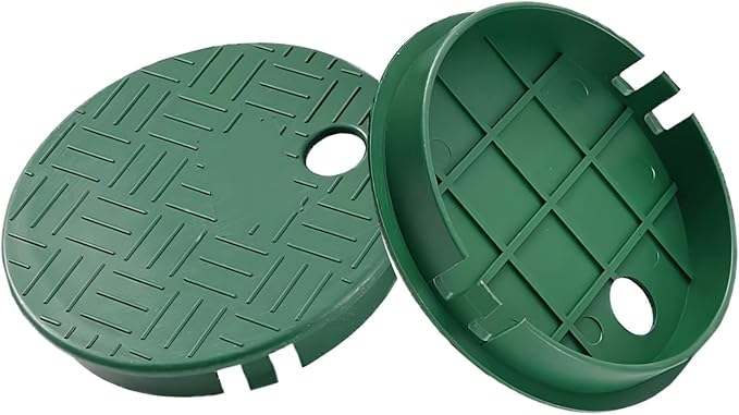 ID 5.5 "OD 6" Sprinkler Valve Cover Green Sprinkler Cover Irrigation Valve Box Cover 6 Inch Suitable for Greenhouse Cover for Sprinkler Valve Grass Sprinkler Box Cover Irrigation Box Lid