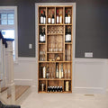 3D Door Wallpaper Self-Adhesive Door Sticker - Wine Cabinet - Door Film Poster Premium PVC Waterproof Wall Sticker for Bedroom Living Room Door Decoration Wallpaper 77 x 200 cm