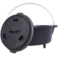 Outdoor Camping Deep Pot for Cooking, Barbecue, and Baking Over Campfire with Leg Base