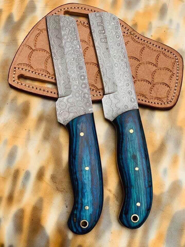 Timber Strike – Handmade Bull Cutter Knife with Sheath