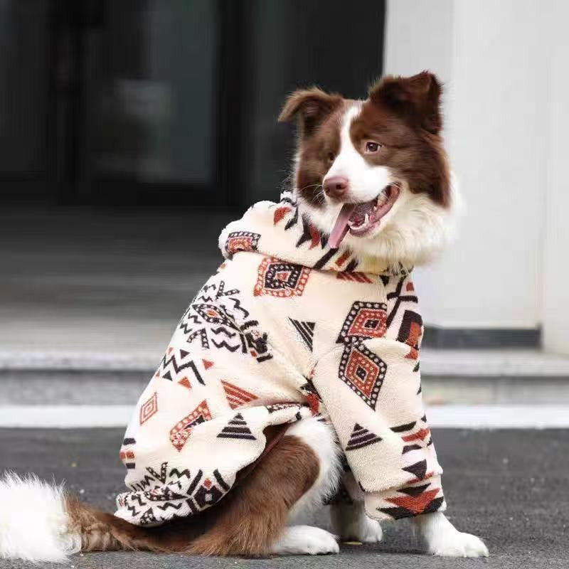 Thick Warm Arctic Fleece Winter Coat For Large Dogs
