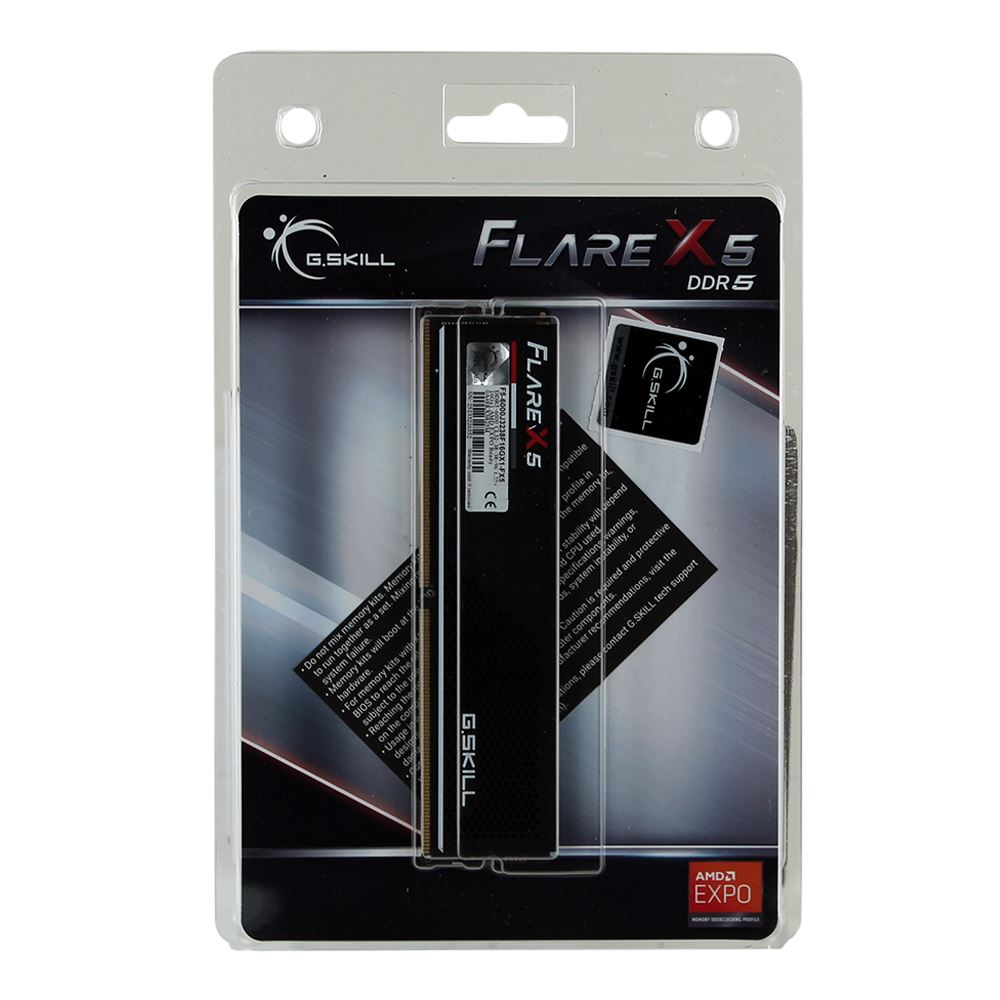 G.Skill Flare X5 16GB DDR5-6000 CL32 Desktop Memory Module AMD EXPO PC5-48000 Single 288-Pin - Black