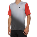 100% Celium Jersey - Short-Sleeve - Gray/Racer Red - Medium 40011-00011