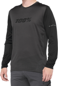 100% Ridecamp Jersey - Long-Sleeve - Black/Charcoal - Small 40028-00000