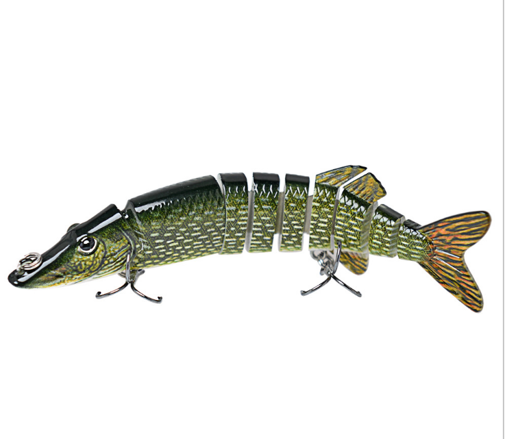 TREHOOK 10cm/12.5cm Pike Wobblers for Fishing Artificial Bait Hard Multi Jointed Swimbait Crankbait Lifelike Fishing Lure Tackle