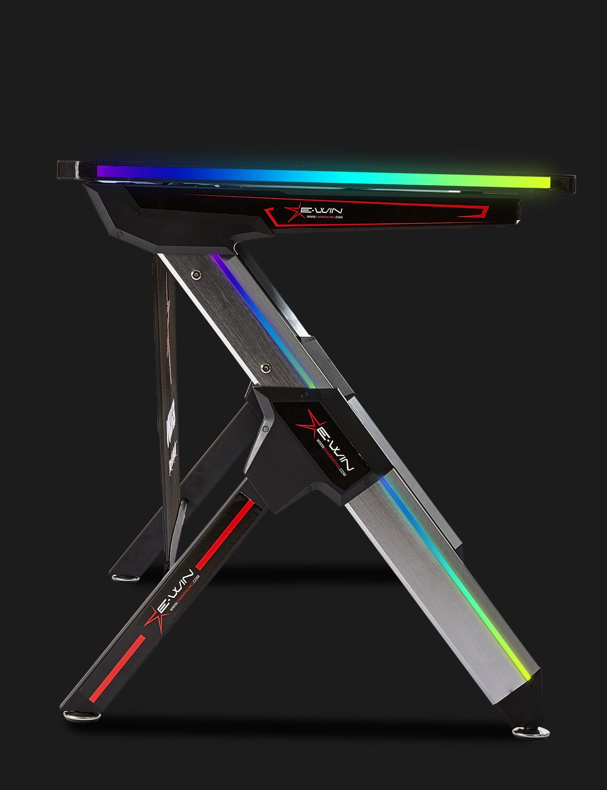 E-WIN Lux Luminis RGB Gaming Desk with Wireless Charging