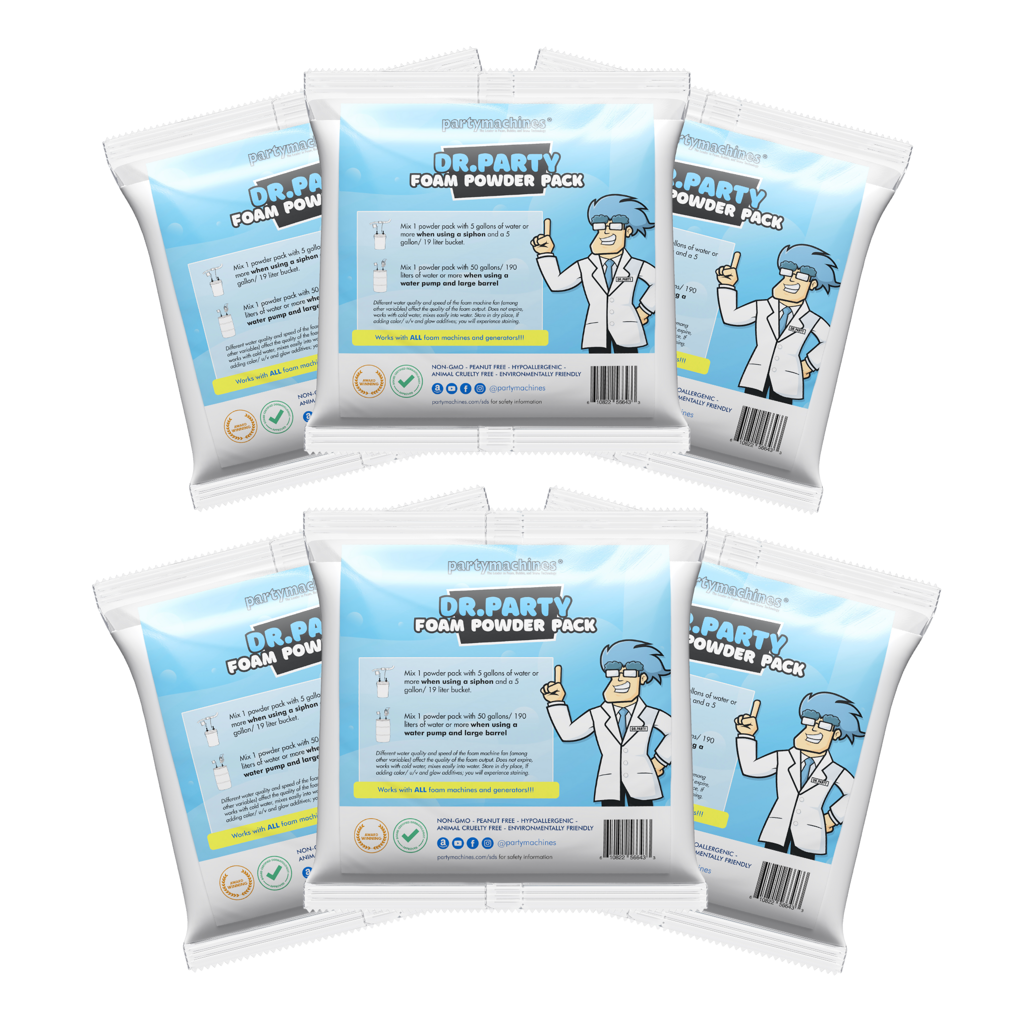 Foam Powder Packs 6 – 24 - 34-40 - 68- 80-102-102-120-136- 170- 204