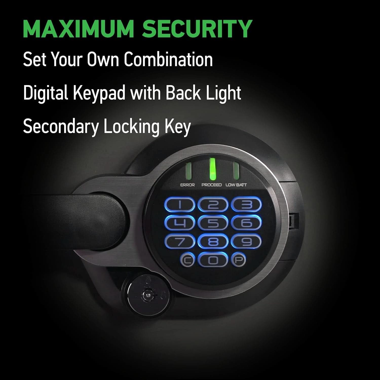 Gray Steel Safe With Digital Keypad Lock For Home Use