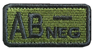 Embroidered Tactical Blood Type Patch - Essential Velcro ID for First Responders