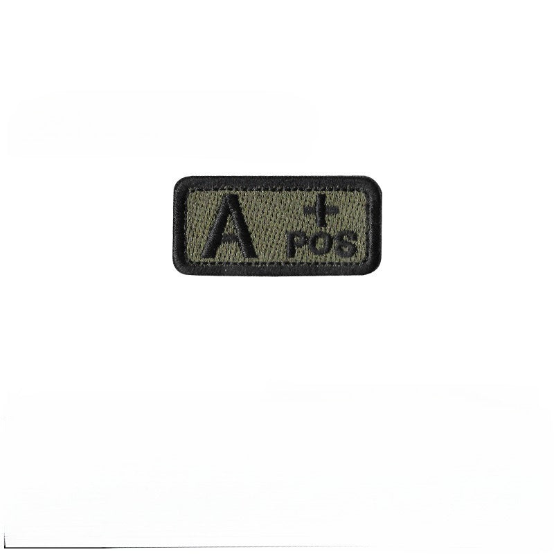 Embroidered Tactical Blood Type Patch - Essential Velcro ID for First Responders