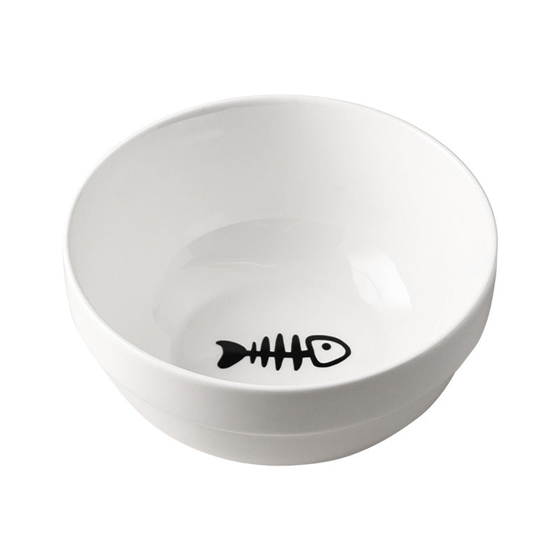 Ceramic Cat Bowl Food Basin Dog Drinking Water