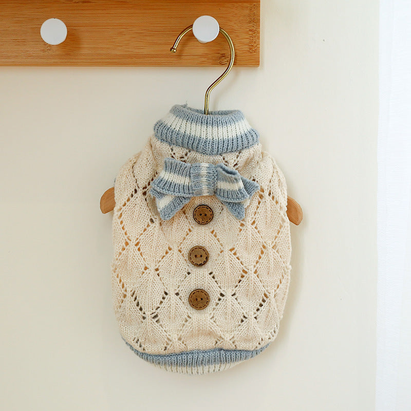 One-piece Star-patterned Sweater For Dogs And Cats In Fall And Winter