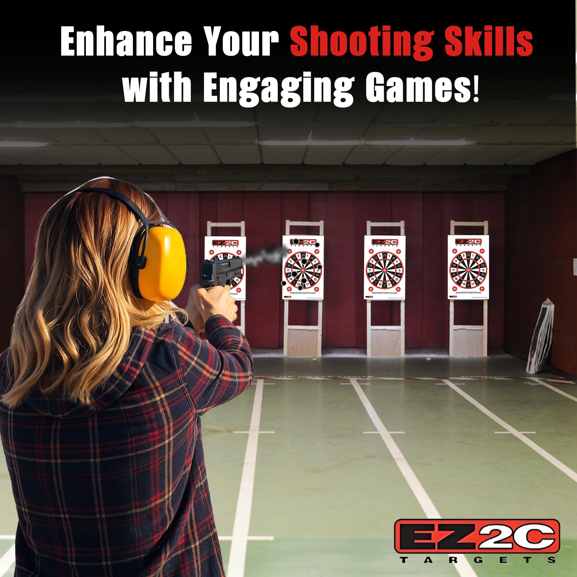 EZ2C Targets #15: Dartboard Paper Shooting Target 11"x17" USA Made