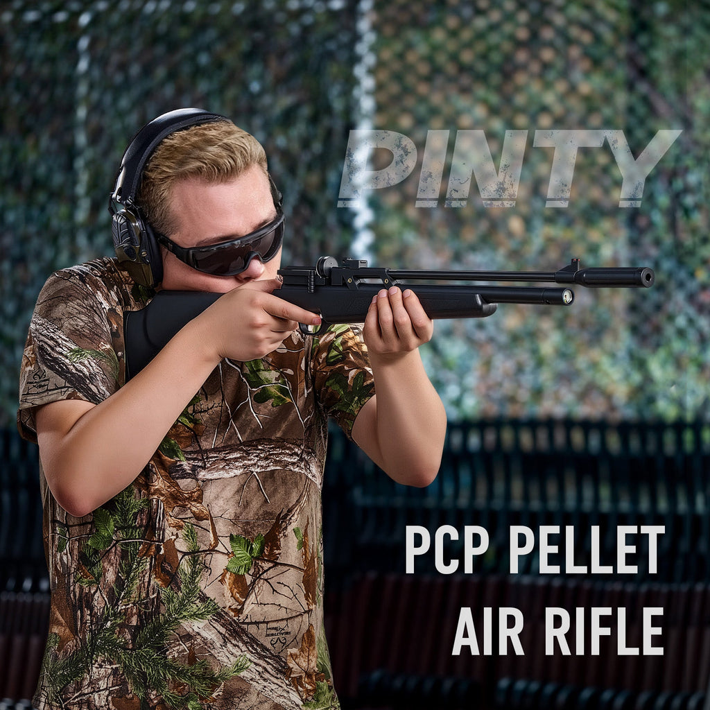 Pinty Vanguard - 9 Pellet .177/.22 Cal PCP Air Gun, 4.5/5.5 mm High Power Air Gun Rifle for 11 mm Dovetail