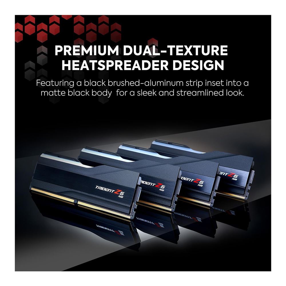G.Skill Trident Z5 RGB 64GB (2x32GB) DDR5-6000 CL38 Desktop Memory Kit 288-Pin F5-6000J3848D32GX2-TZ5NR