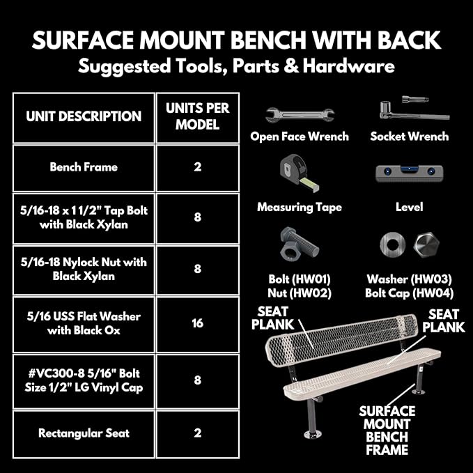 Heavy-Duty Outdoor Bench Thermoplastic Coated, Expanded Metal, Commercial-Grade Seating, Made in America (Surface with Back, 8 Ft, Textured Copper)