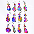 12pcs Hanging Glass Crystals Prism for Windows, Chandelier Decoration, Rainbow Maker Suncatcher