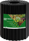 SnugNiture Corrugated Metal Garden Edging,10" x 20' Sturdy Lawn Edging Border,Landscape Edging Border for Lawn, Flower Bed,Garden and Yard(Black)