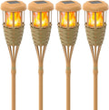 Solar Outdoor Lights, Solar Torch Lights Outdoor Flickering Flame, Outdoor Decorations for Patio Path Yard - 4 Pack