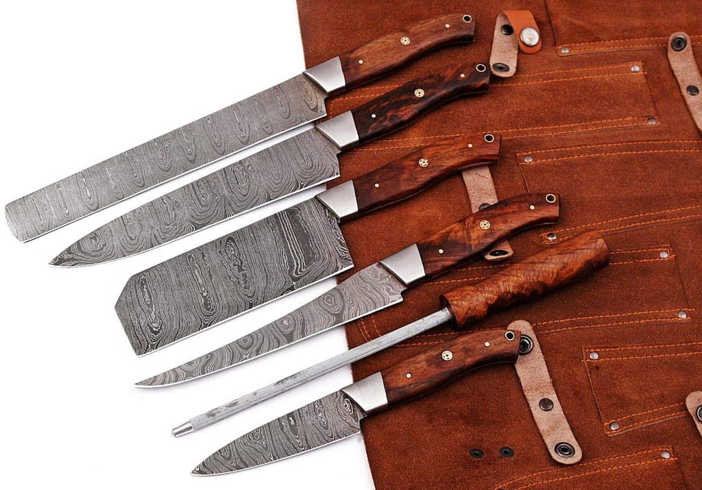 DAMASCUS KITCHEN KNIVES SET