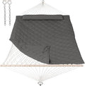 ANOW Outdoor Rope Hammock with Spreader Bars, Heavy Duty Hammock with Pad for Outdoors Indoors, 450 LBS Weight Capacity, Gray