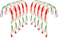 10" Christmas Candy Cane Pathway Lights, Set of 10 Pack Christmas Outdoor Decorations Candy Cane Lights Red & Green