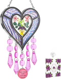 Mom's Birthday Gift Cool Purple Glass Heart-Shaped Sun Catcher