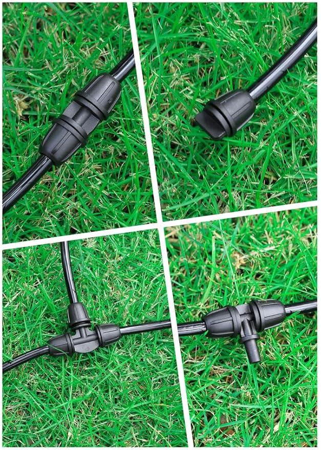 20-Pack Quick-Connect Locking 1/4" Drip Irrigation Coupling Connectors, Upgraded Fittings for 1/4 Inch Irrigation Tubing, Drip Kit (Coupling - 20 Pack)
