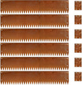 Cor Ten Steel Metal Landscape Edging 40 inch with Top Bending Protection Pre-Rusted Cor Ten Steel Garden Edging 8 Inch Depth 180 Degree Bend 6 Pack for Lawn Yard (8 inch-180 Degree Bend, Rusted)