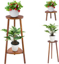 Plant Stand Indoor Tall,2 Tier Convertible Wooden Flower Stand,Planter Stand,Multi-purpose Plant Shelf Indoor for Living Room Balcony Garden Patio Office,Walnut
