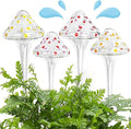 Plant Watering Globes, Hand-Blown Mushroom-Shaped Self Watering Globes, Suitable for Indoor&Outdoor Plant Watering Devices (4 Pcs)