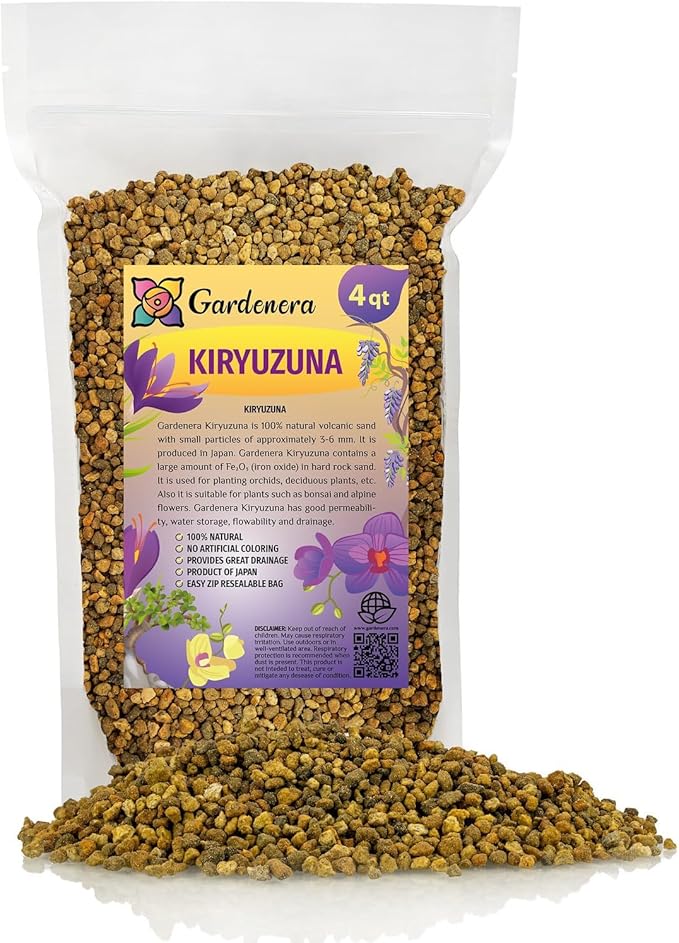 Premium Kiryuzuna - Authentic Bonsai Soil Enrichment for Root Resilience - 4 Quart