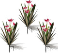 Homight Metal Agave Plant Outdoor Decoration Outdoor Garden Decoration Lily Mexican Yard Art Plant Garden Agave Lily Decorative Garden Gift… (3 Big Red Lilies)