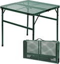 Square Folding Table, Easy for Storage, Compact and Portable Picnic Table for Grill, Outdoor Camping, Garden, Patio, Dining, BBQ, Party, Market and Card Table, 27.2 L×27.2W inches