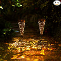 4 Pack Dragonfly Solar Garden Pathway Lights Outdoor,Metal Garden Decorations Outdoor Lights with Patterns and Warm Light,Waterproof Landscape Lighting for Path Patio Backyard Yard