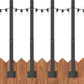 AILBTON 2.8FT 4 Pack Suspension Outdoor String Light Poles for Outside String Lights Hanging,with Clip and Holder,Light Post Mounting Stand for Patio Fence Wall Garden Backyard Deck