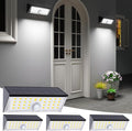 JSOT Solar Lights Outdoor, 4 Modes Solar Motion Sensor Lights Outdoor Waterproof I P65, 4Pack Ultra Bright Wall Security Lighting for Yard Garage Front Door Garden - Cool White