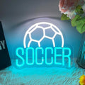 Soccer Neon Sign Dimmable LED Neon Signs for Wall Decor, Football Neon Light Sign for Bedroom Man Cave Gaming Room Party College Club Decor Sports Soccer Players Lover Gifts