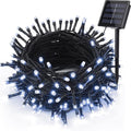 Solar Christmas Lights Outdoor, 33ft 100 LED Solar Fairy String Lights 8 Modes Waterproof Xmas Lights for Garden, Patio, Home, Party, Wedding, Holiday, Tree, Bush, Wreath, Outdoor Decor (White)
