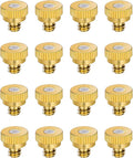 Aopin G 3/16 Brass Misting Nozzles 0.6mm / 0.024" Orifice Atomizing Mister Sprayer Nozzle Suitable For Outdoor Cooling,Garden Irrigation,Fountain, Crop Nutrient Injection, Greenhouse 16 Pcs