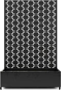 Raised Garden Bed with Trellis and Wheels,73"x47"x16" Metal Raised Garden Bed,Black Squared Metal Planter with Climbing Trellis for Vines & Vegetables