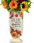 BAYN Grave Decorations for Cemetery, Cardinal Vases with Spikes for Garden Decorations Waterproof Garden Statues Memorial Gifts for Loss of Loved One