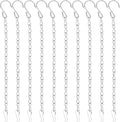 10 Pack 9.5 Inch Silver Hanging Chains for Hanging Bird Feeders, Bird Houses, Planters, Baskets, Birdbaths, Lanterns, Wind Chimes, Billboards, Signs and Ornaments