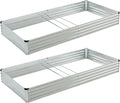 8x4x1ft(2 Pack) Galvanized Raised Garden Bed,Outdoor Planter Box Metal Patio Kit Planting Bed for Vegetables Flowers Herb,Silver
