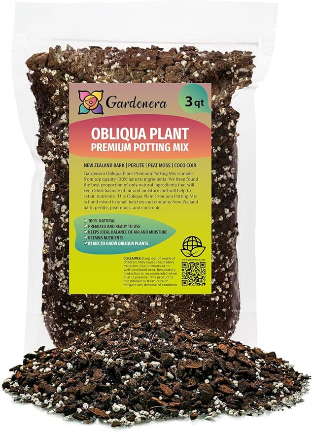 Monstera Obliqua Potting Soil - Enhanced Aeration and Drainage for Optimal Growth by Gardenera - 3 Quart